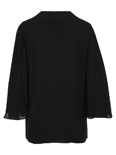 Shop Valentino Bell Sleeves V In Black