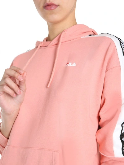 Shop Fila Tavora Hooded Sweatshirt In Pink