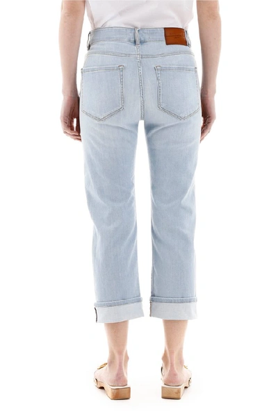 Shop Weekend Max Mara Cropped Denim Jeans In Blue