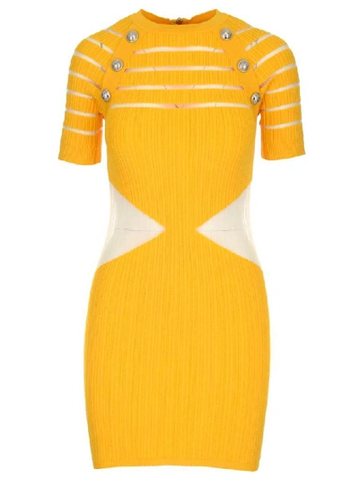 Shop Balmain Cut In Yellow