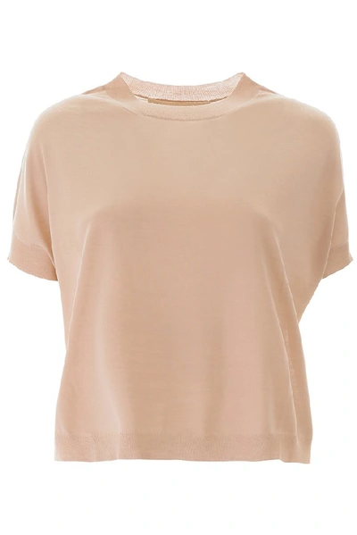 Shop Marni Crew Neck Knitted Top In Beige