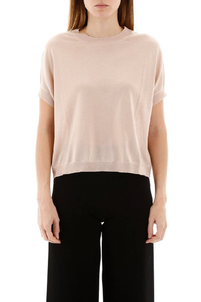 Shop Marni Crew Neck Knitted Top In Beige
