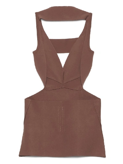 Shop Rick Owens Backless Top In Brown