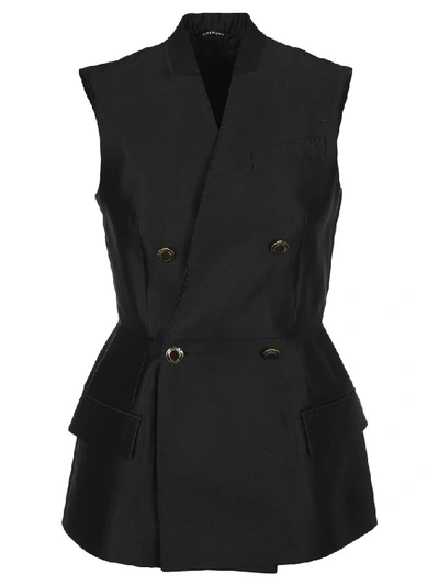 Shop Givenchy Double Breasted Waistcoat In Black