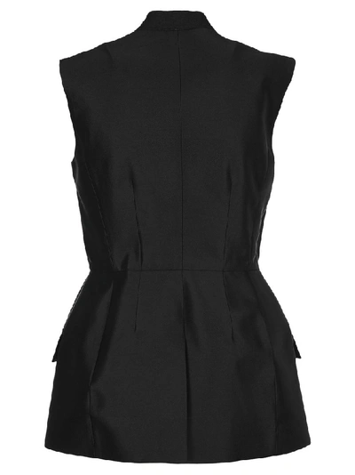Shop Givenchy Double Breasted Waistcoat In Black