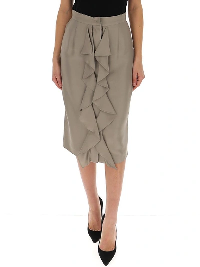 Shop Max Mara Edolo Skirt In Grey