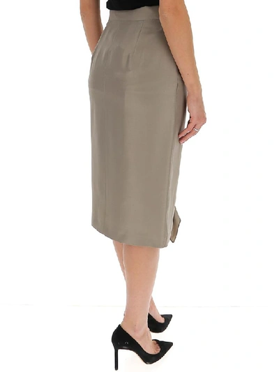 Shop Max Mara Edolo Skirt In Grey