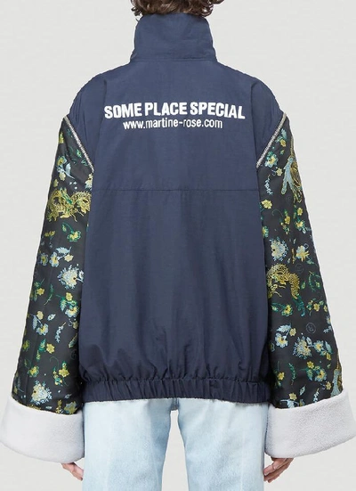 Shop Martine Rose Jacquard Sleeve Jacket In Multi