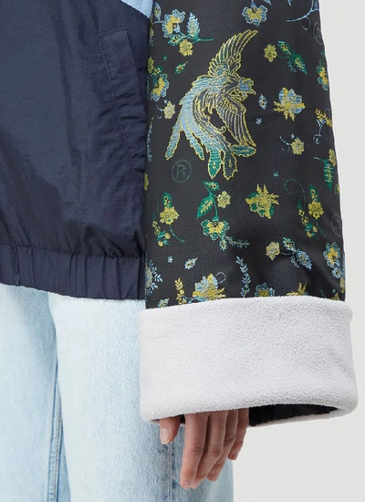 Shop Martine Rose Jacquard Sleeve Jacket In Multi