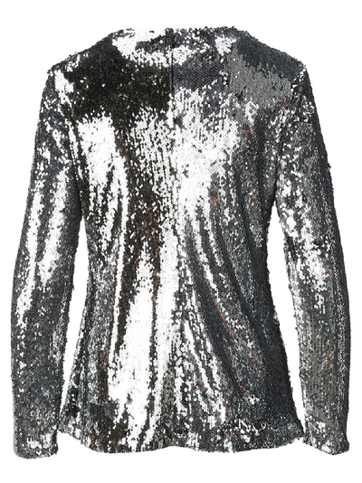 Shop Stella Mccartney Sequin Embellished Blouse In Silver