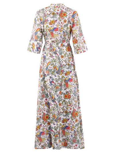 Shop Tory Burch Floral Printed Maxi Dress In Multi