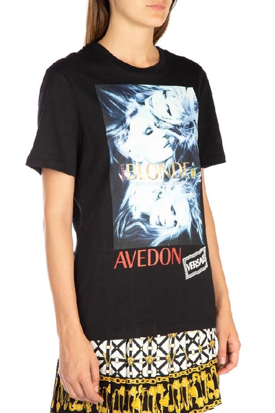 Shop Versace Avedon Logo Printed T In Black