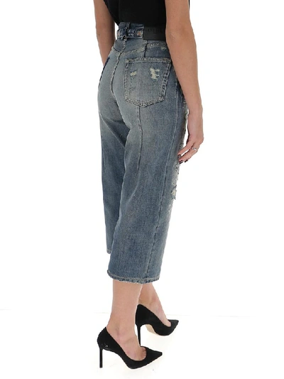 Shop Givenchy Cropped Straight Jeans In Blue