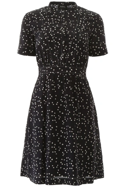 Shop Apc A.p.c. Camille Mini Dress In Black