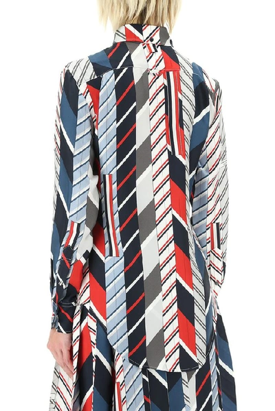 Shop Thom Browne Striped Tie Print Shirt In Stampa