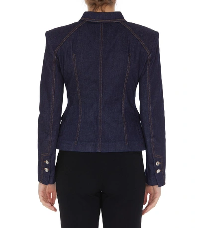 Shop Dolce & Gabbana Structured Denim Jacket In Blue