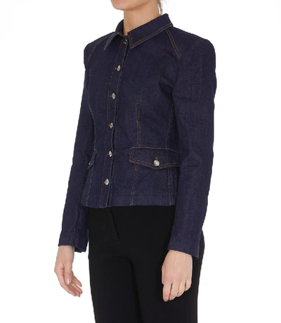 Shop Dolce & Gabbana Structured Denim Jacket In Blue