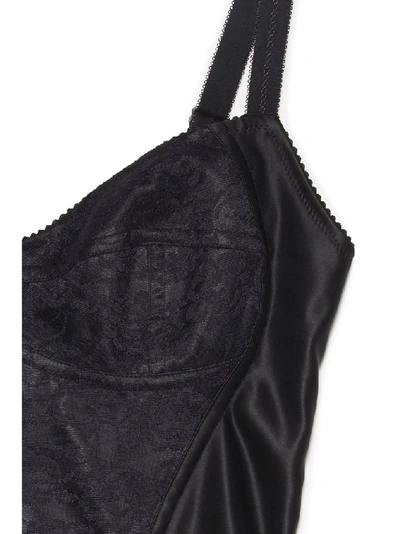 Shop Dolce & Gabbana Lace Bodysuit In Black