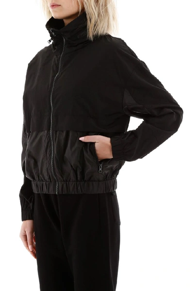 Shop Kenzo Logo Windbreaker Jacket In Black