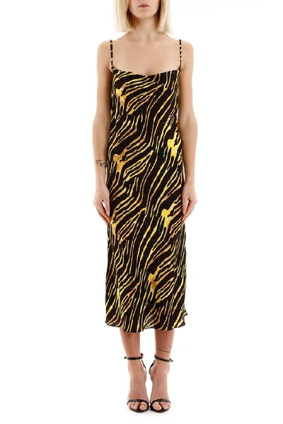 Shop Marine Serre Printed Slip Dress In Multi