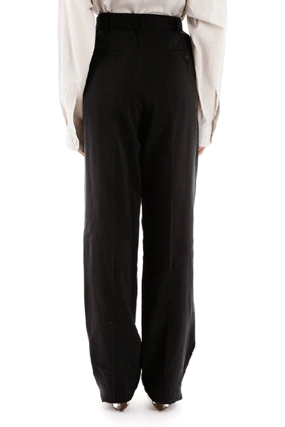 Shop Lemaire High Waist Pants In Black