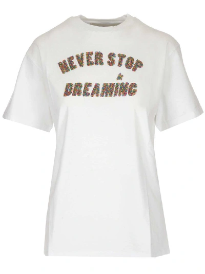Shop Golden Goose Deluxe Brand Never Stop Dreaming T In White