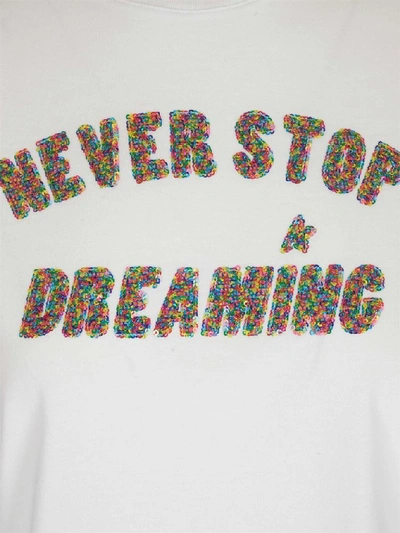 Shop Golden Goose Deluxe Brand Never Stop Dreaming T In White