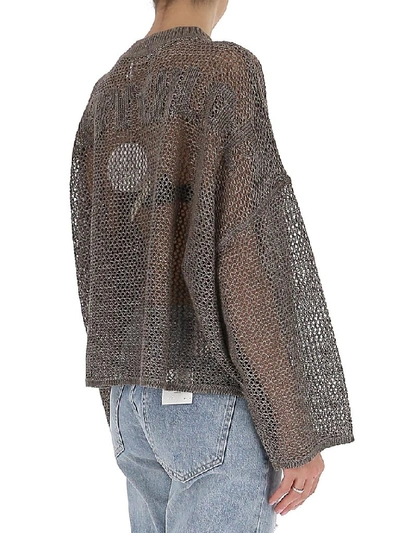 Shop See By Chloé Crochet Logo Sweater In Brown