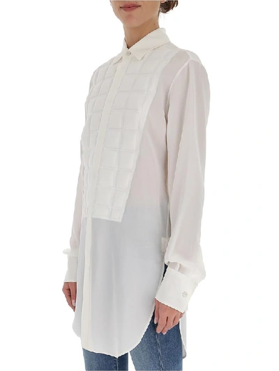 Shop Bottega Veneta Padded Front Shirt In White