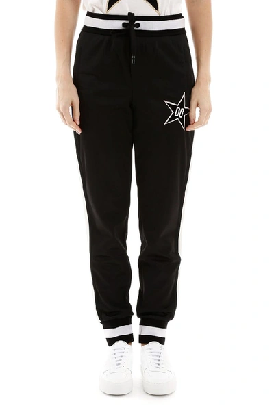 Shop Dolce & Gabbana Millennials Star Logo Joggers In Black