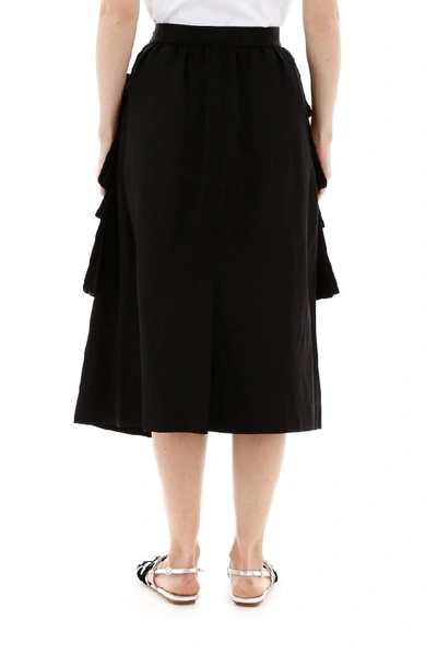 Shop Lemaire Multi Pocket Midi Skirt In Black