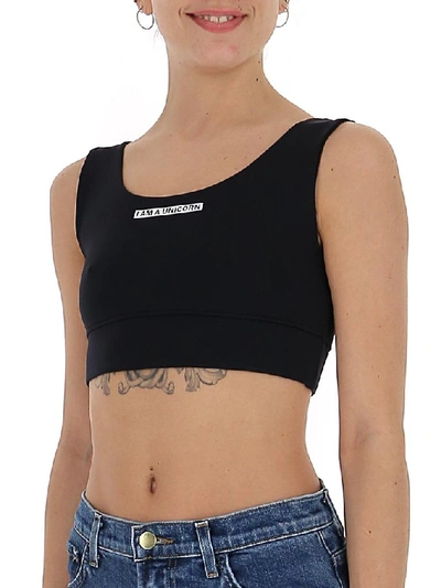 Shop Burberry I Am A Unicorn Bra Top In Black