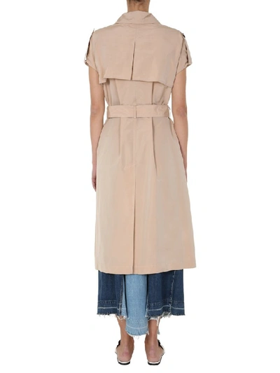 Shop Givenchy Sleeveless Trench Coat In Beige