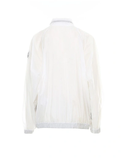 Shop Moncler Zip Up Jacket In White