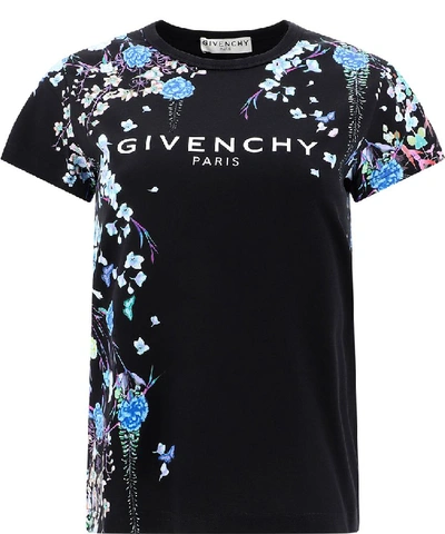 Shop Givenchy Floral Printed T In Black