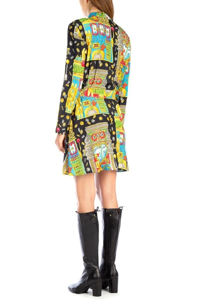 Shop Moschino Graphic Printed Mini Dress In Stampa