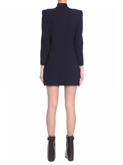 Shop Givenchy Bow Collar Mini Dress In Blue