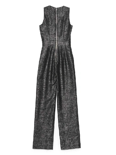 Shop Balmain Double Breasted Jumpsuit In Grey