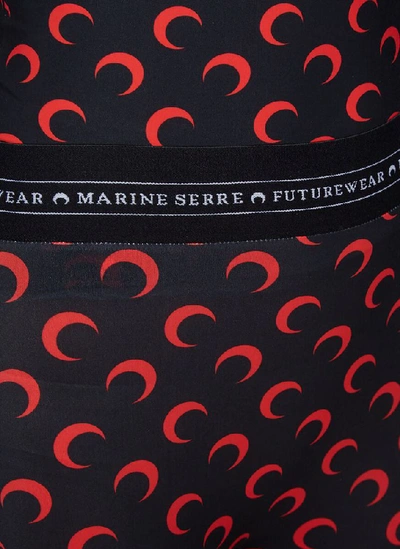 Shop Marine Serre Moon Print Stockings In Black