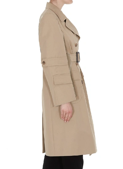 Shop Maison Margiela Belted Trench Coat In Beige