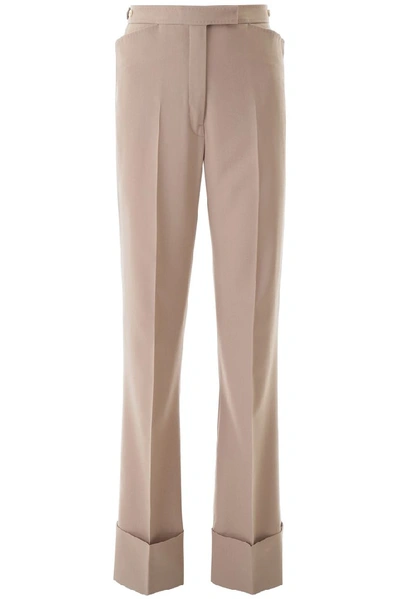 Shop Lemaire High Waist Pants In Beige