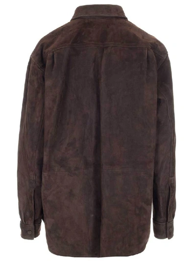 Shop Loewe Oversized Shirt In Brown