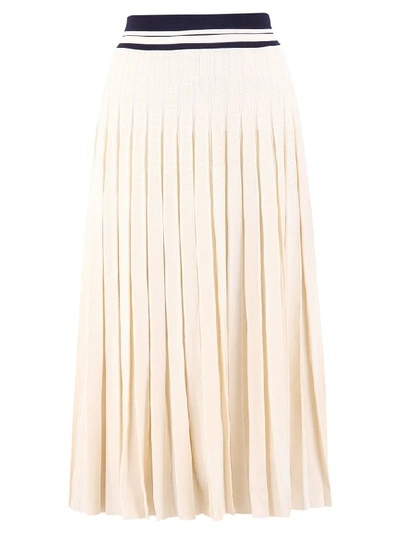 Shop Tory Burch Pleated Skirt In White