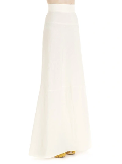 Shop Miu Miu High Waist Maxi Skirt In White
