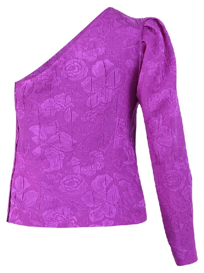 Shop Stella Mccartney One Shoulder Top In Purple