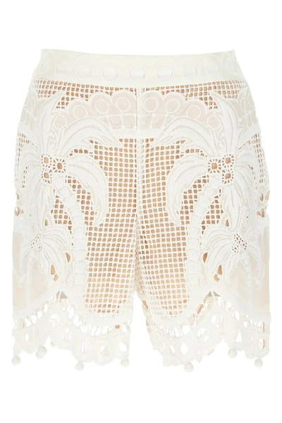 Shop Zimmermann Floral Shorts In Beige