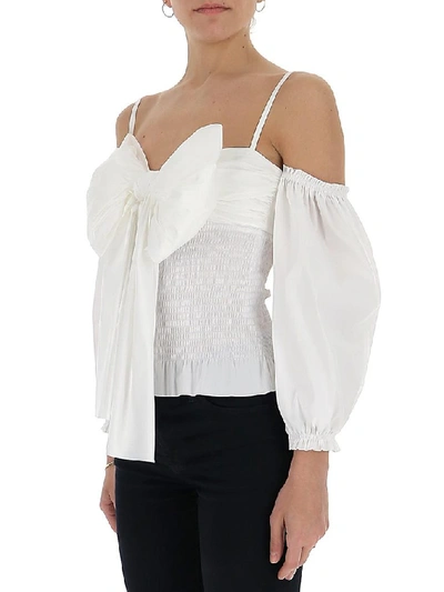 Shop Red Valentino Off Shoulder Blouse In White