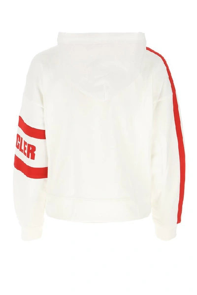 Shop Moncler Drawstring Hoodie In White