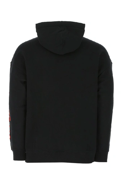Shop Givenchy Faded Logo Hoodie In Black