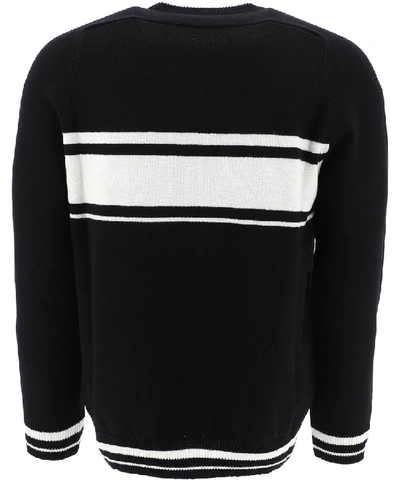 Shop Dolce & Gabbana Monogram Intarsia Sweater In Black